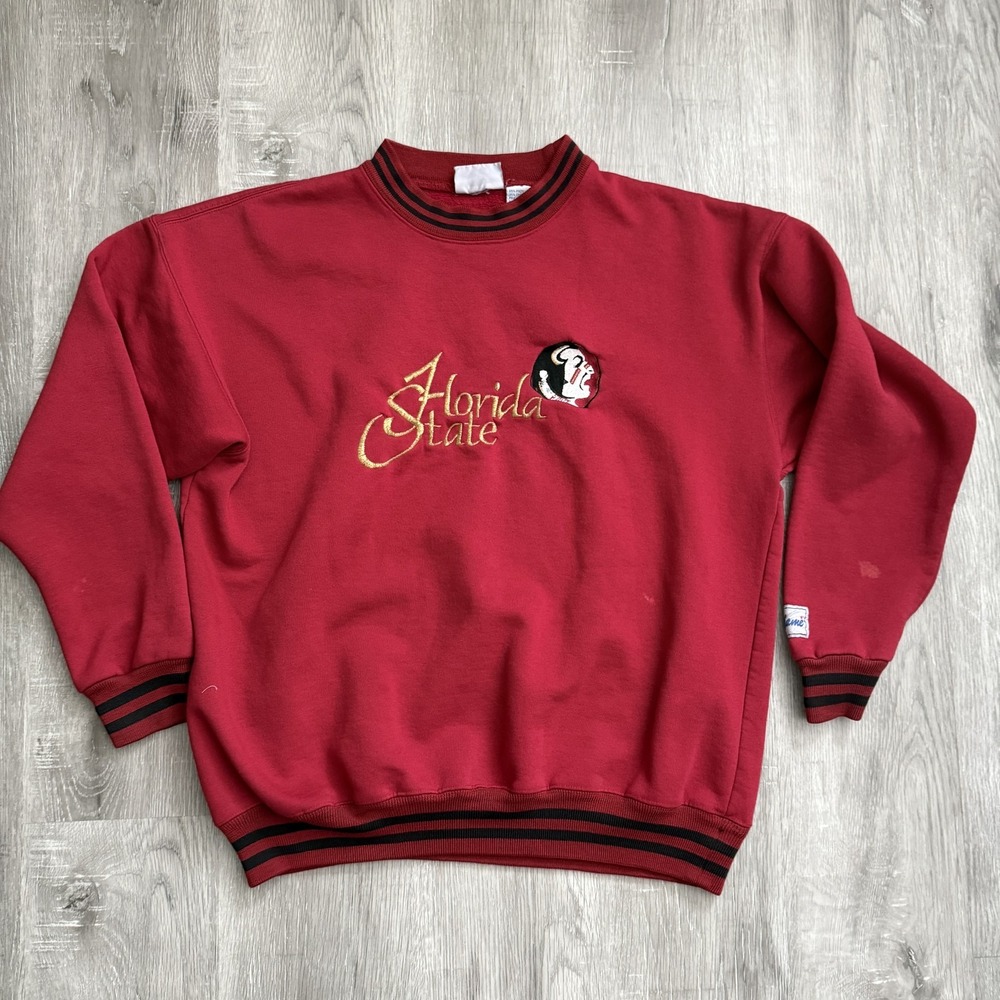 Vintage Florida State Seminoles Sweatshirt Mens Large Red NCAA College The Game